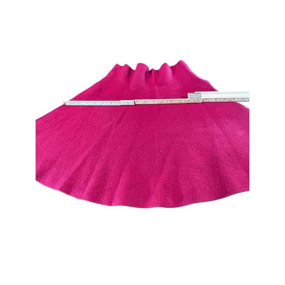 Red Knit Flared Skirt By Esley Size M - Picture 5 of 7